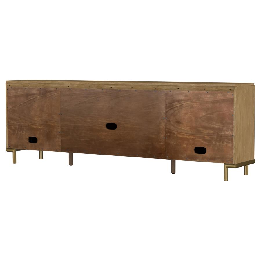 Arini Rattan Cane 2-door TV Stand Media Console Sand Wash view 9