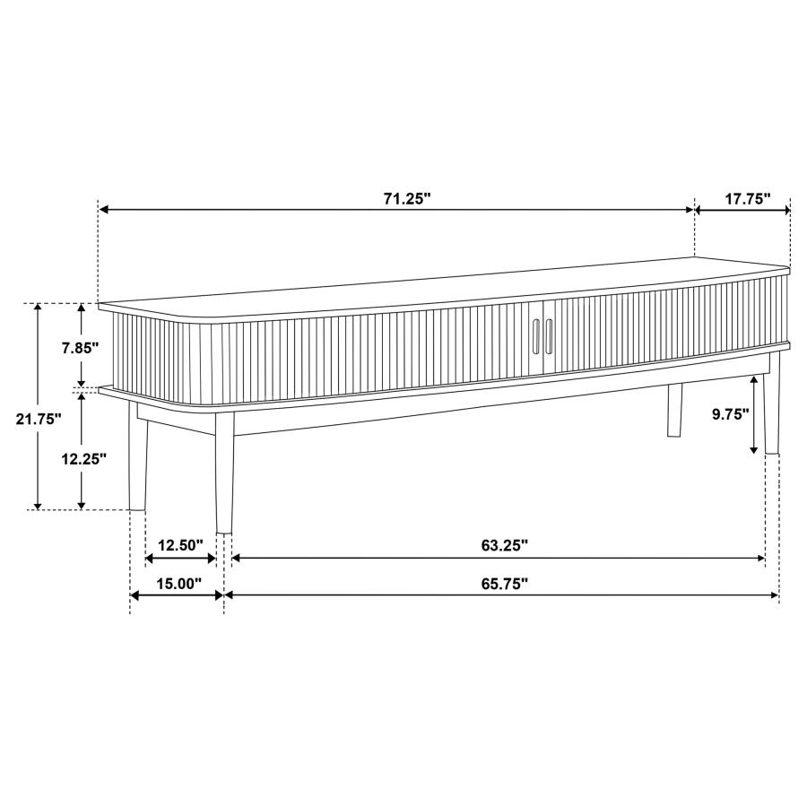 Croyden 71-inch TV Stand Media Console Weathered Natural view 14