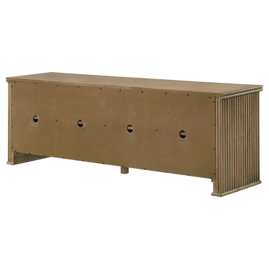 Adina 70-inch TV Stand Media Console Distressed Light Brown view 9