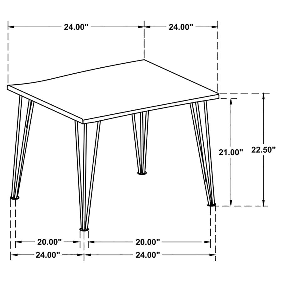 Zander Square Wood Top Coffee Table Natural Brown view 8