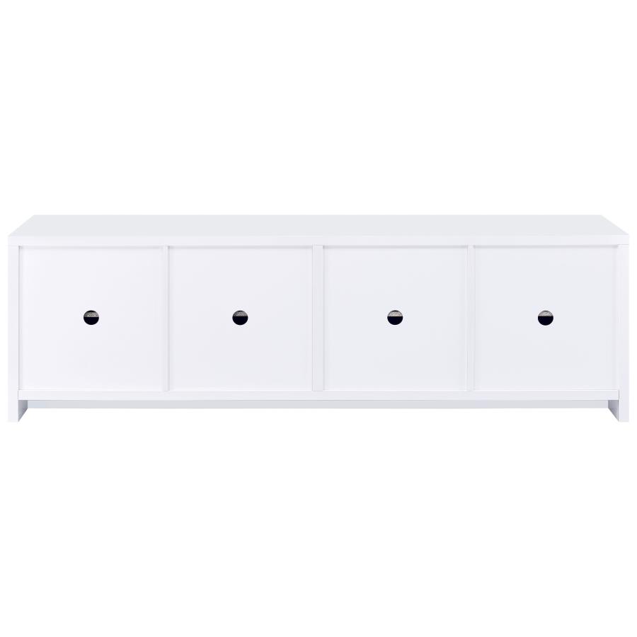 Laughlin 4-door Engineered Wood 78-inch TV Stand White view 8
