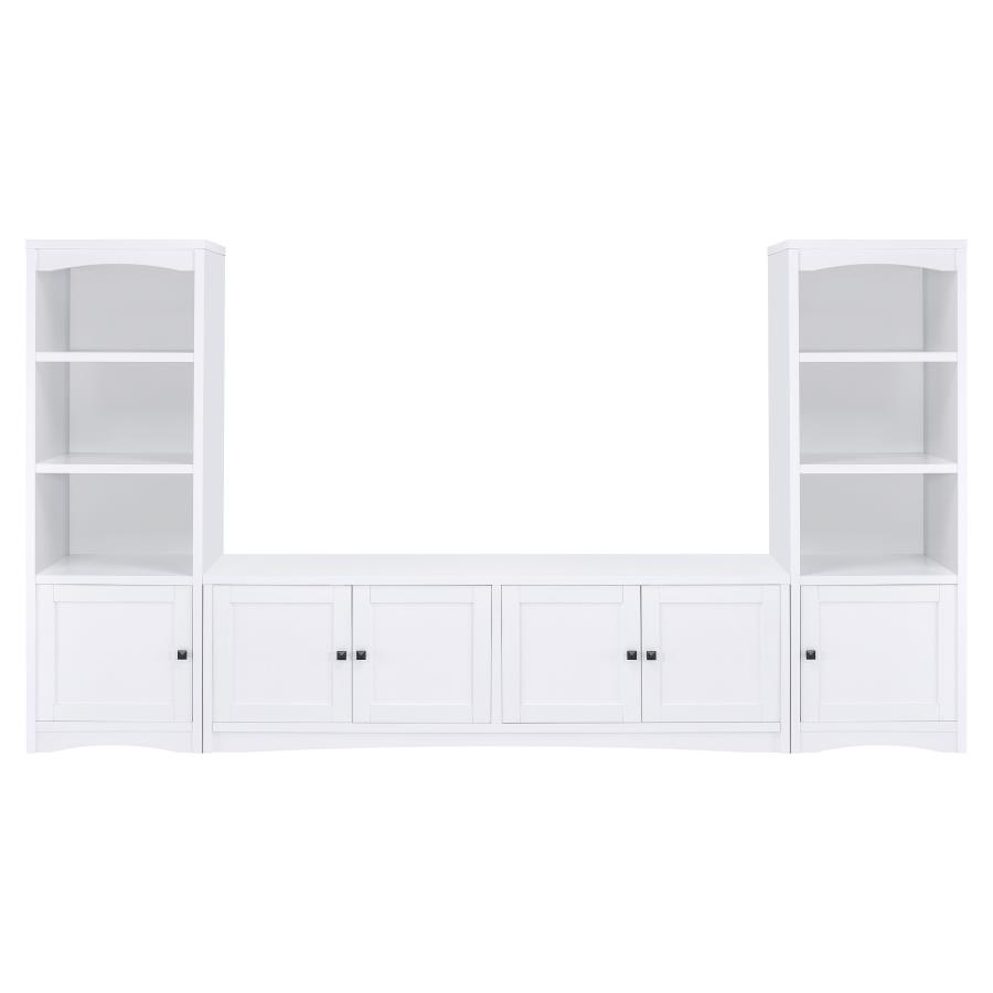 Laughlin 4-door Engineered Wood 78-inch TV Stand White view 13