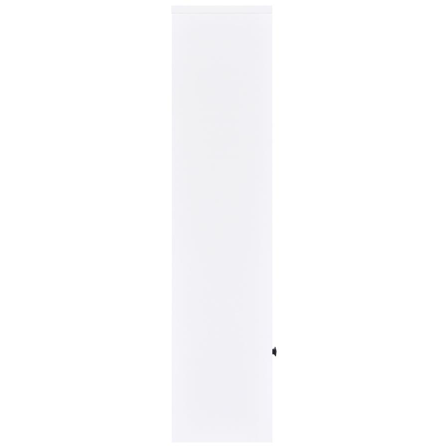 Laughlin 4-shelf Engineered Wood Media Tower White view 10