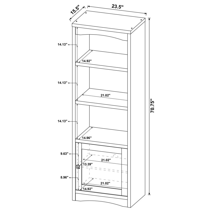 Laughlin 3-piece Entertainment Center TV Stand Dark Pine view 19