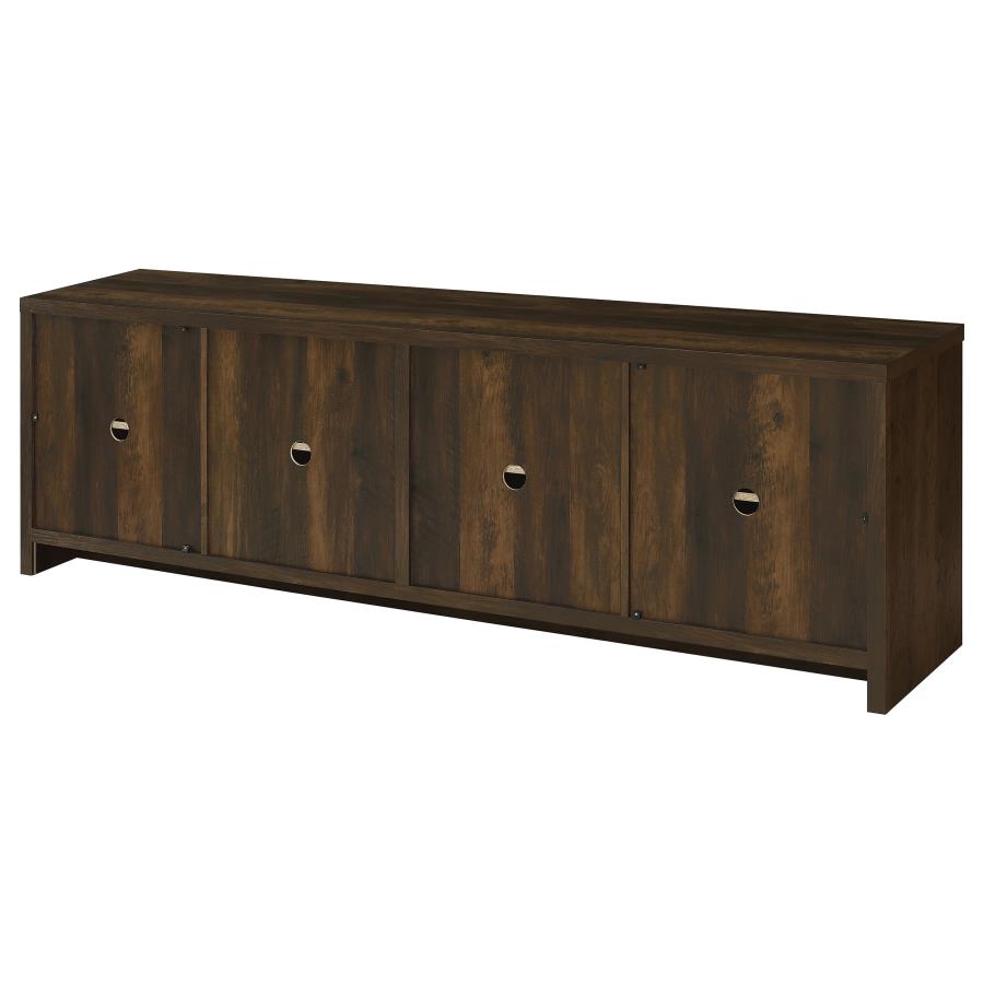 Laughlin 4-door Engineered Wood 78-inch TV Stand Dark Pine view 9