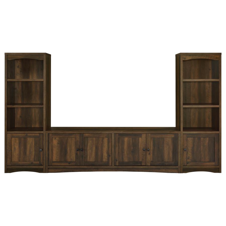 Laughlin 4-door Engineered Wood 78-inch TV Stand Dark Pine view 13