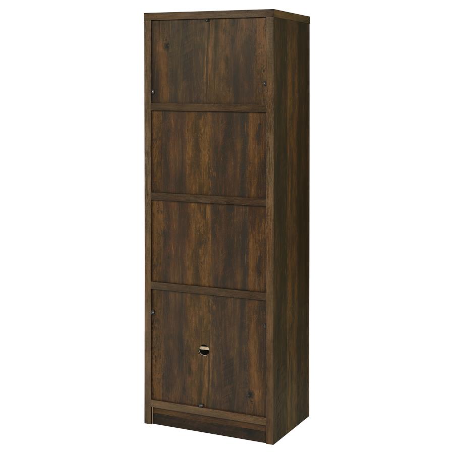 Laughlin 4-shelf Engineered Wood Media Tower Dark Pine view 9