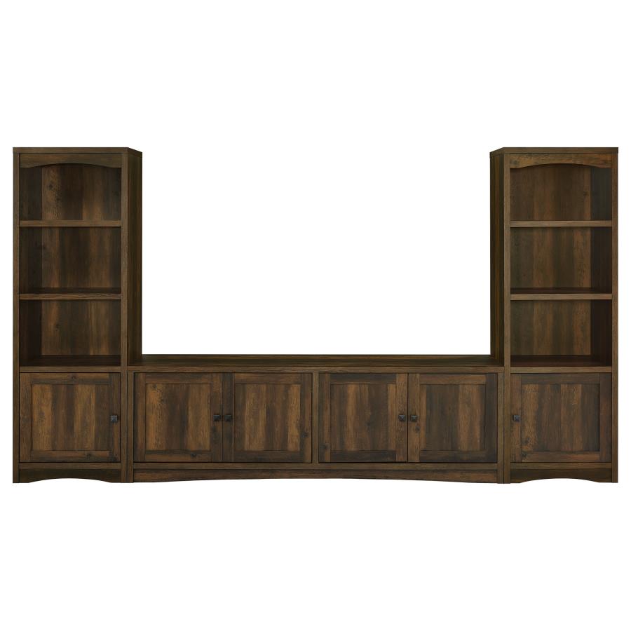 Laughlin 4-shelf Engineered Wood Media Tower Dark Pine view 13
