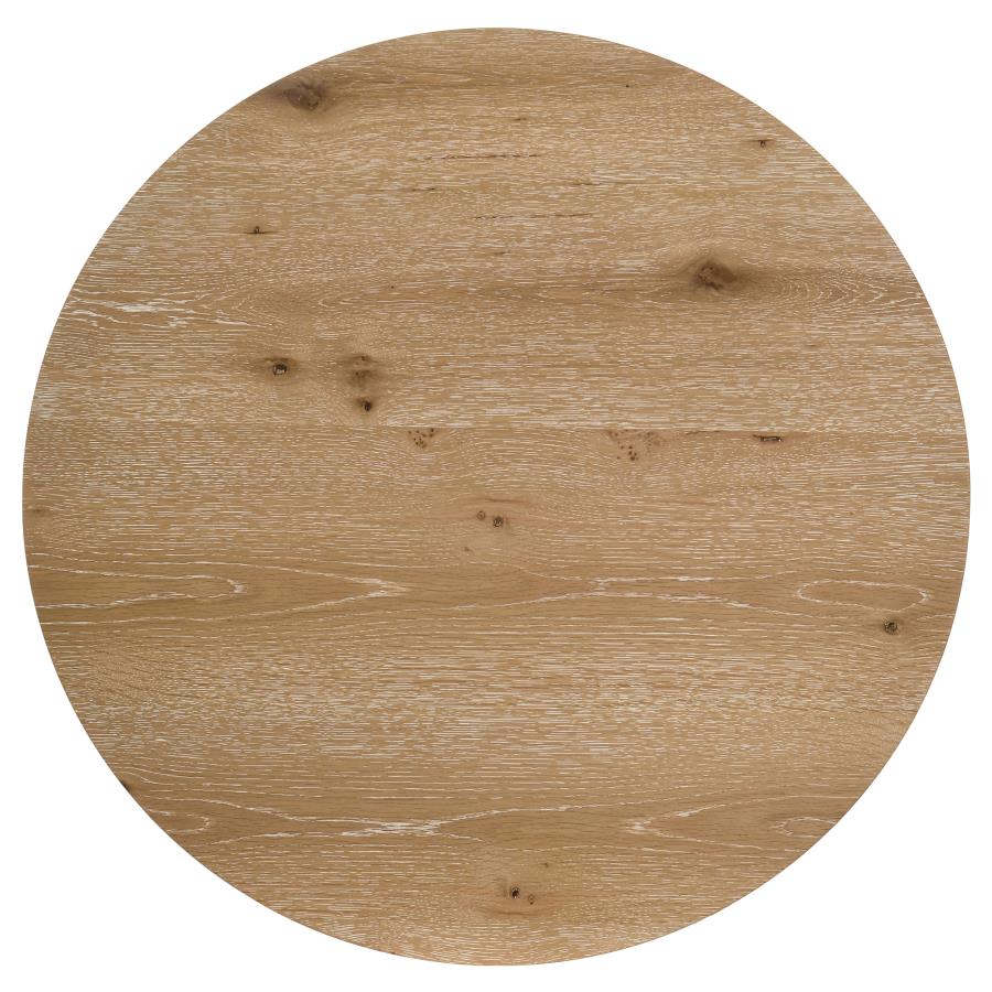 Kessler 3-piece Round Sculptural Wood Coffee Table Set Light Oak view 10