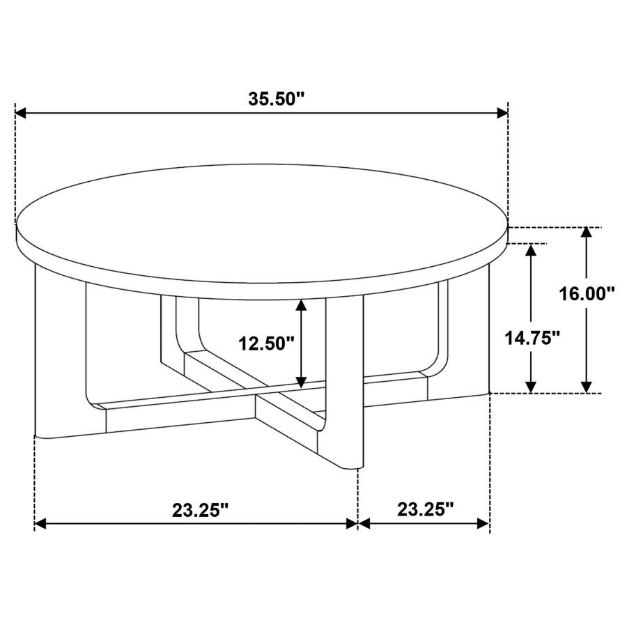 Kessler Round Sculptural Wood Coffee Table Brown view 8