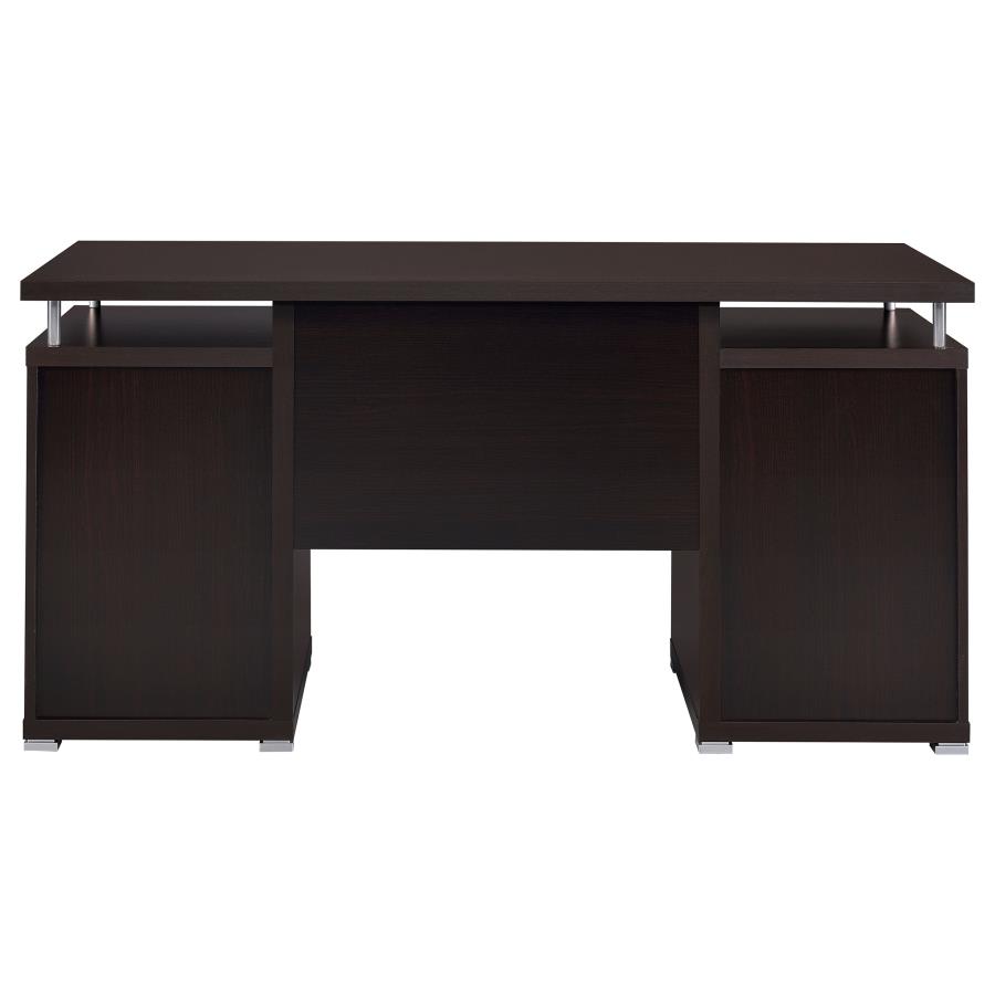 Tracy 55-inch 2-drawer Office Computer Desk Cappuccino view 8