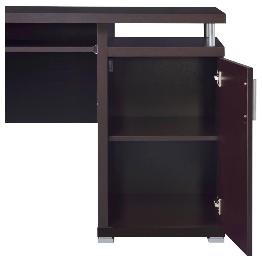 Tracy 55-inch 2-drawer Office Computer Desk Cappuccino view 10