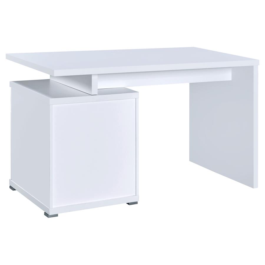 Irving 47-inch 2-drawer Office Computer Desk White view 8