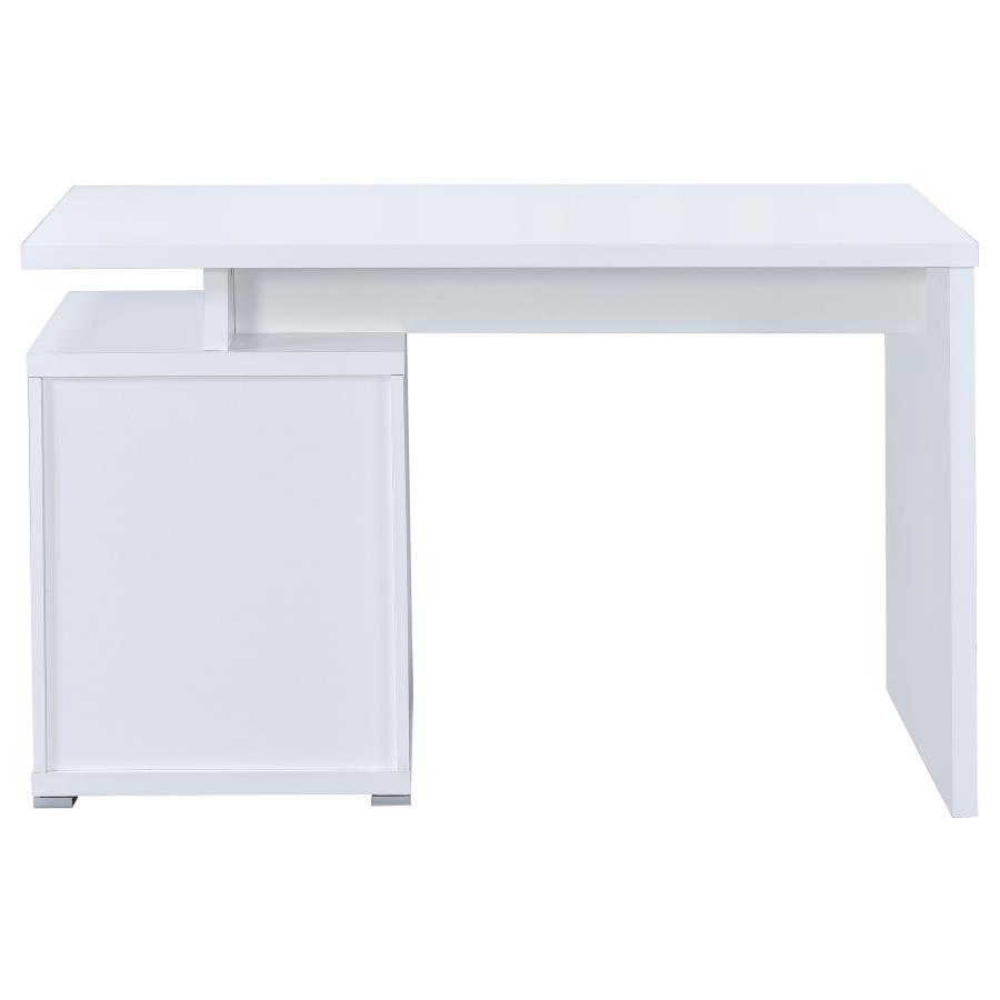 Irving 47-inch 2-drawer Office Computer Desk White view 9