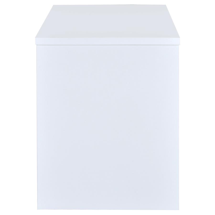 Irving 47-inch 2-drawer Office Computer Desk White view 10