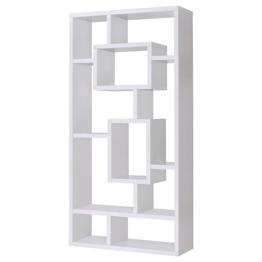 Corey 71-inch 8-shelf Bookshelf White view 8