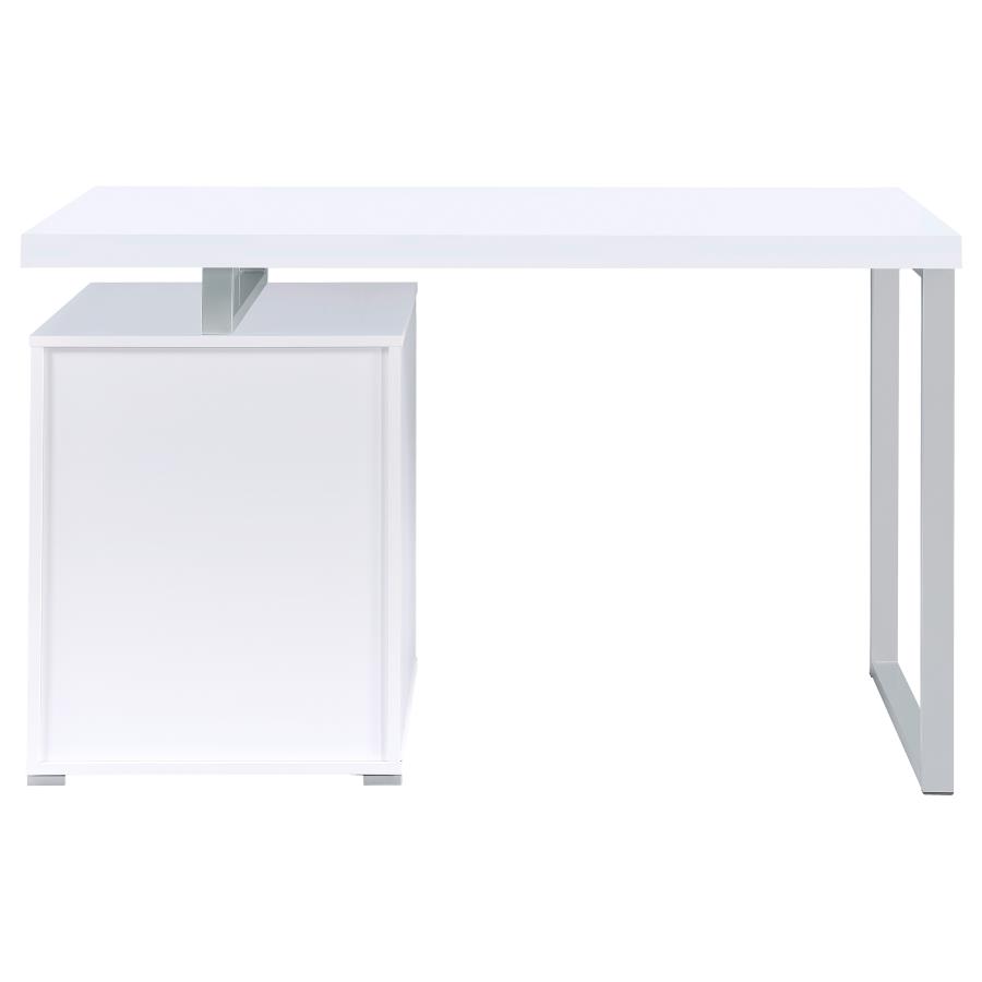Brennan 47-inch 3-drawer Office Computer Desk White view 8