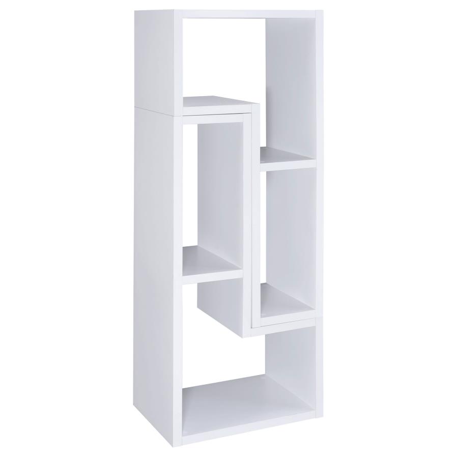 Velma Multipurpose TV Stand and Bookshelf White view 8