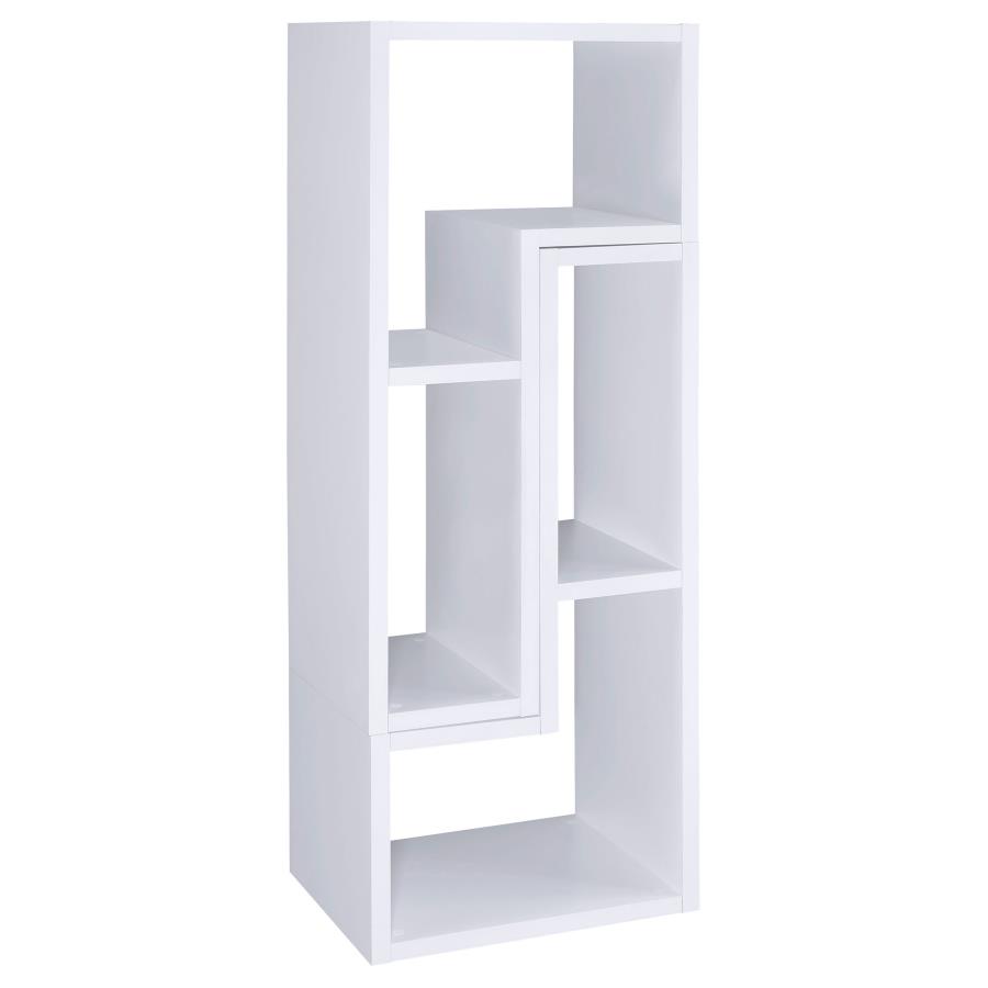 Velma Multipurpose TV Stand and Bookshelf White view 9