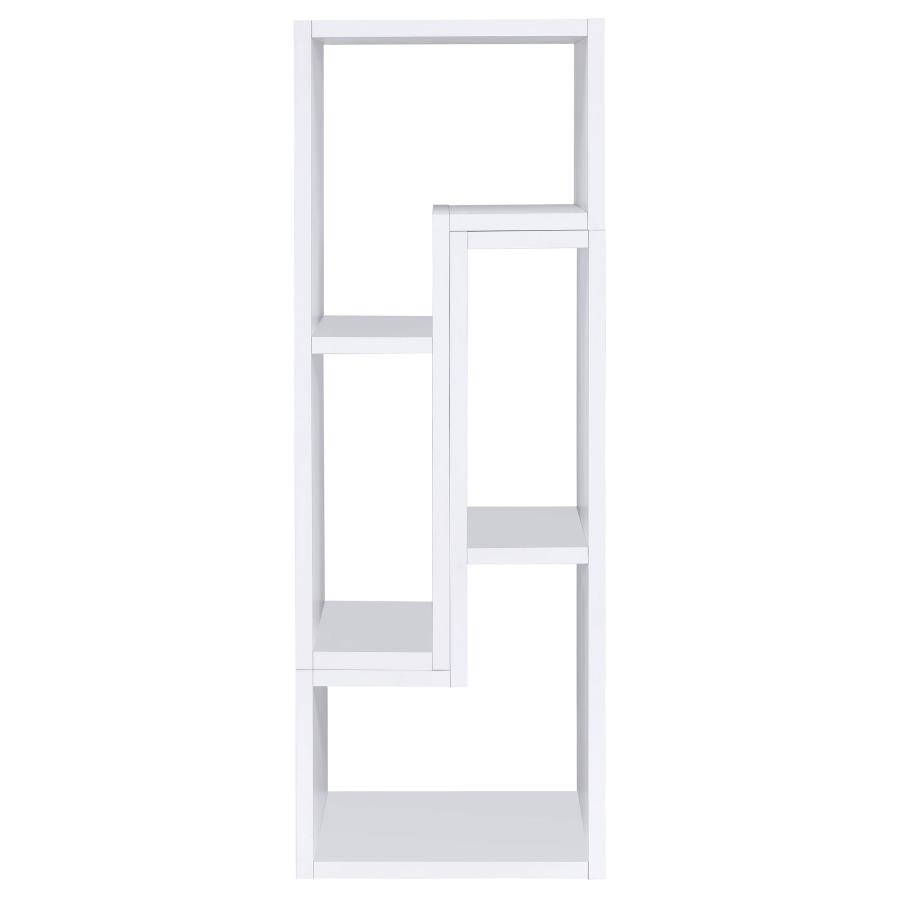 Velma Multipurpose TV Stand and Bookshelf White view 10