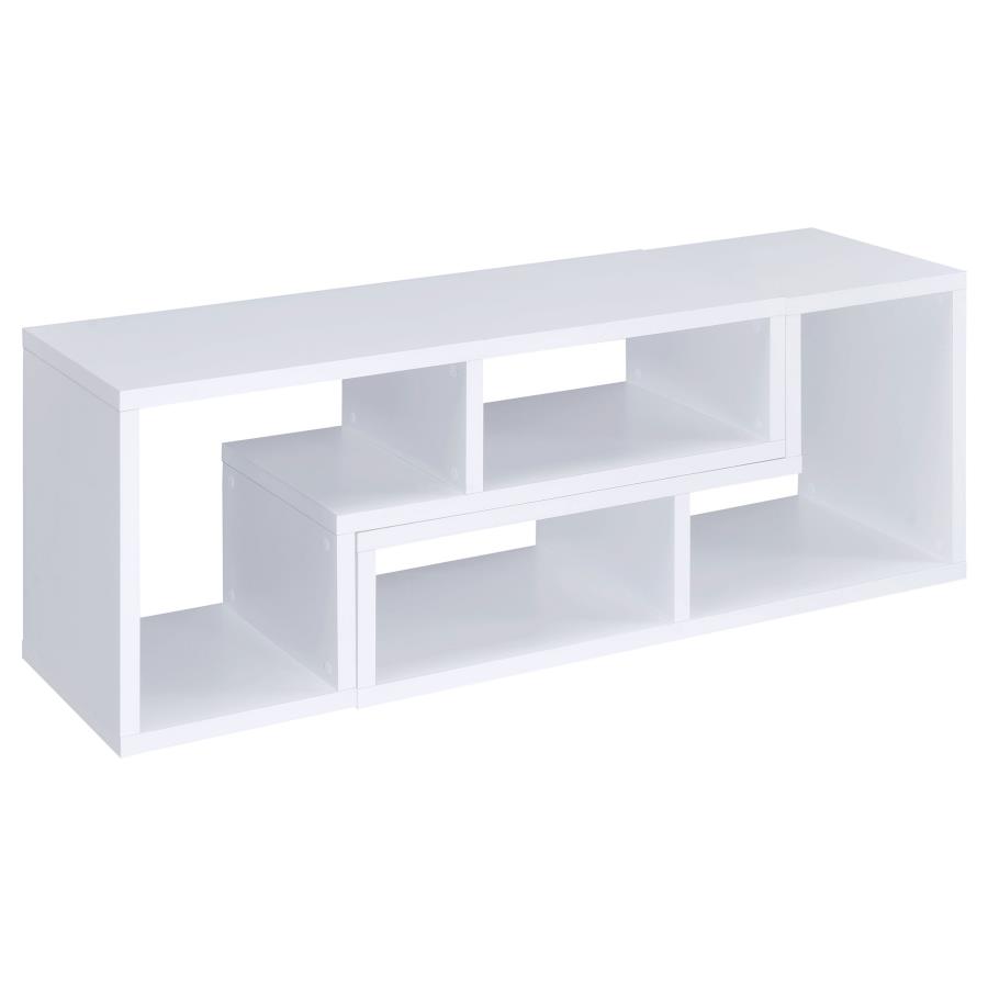 Velma Multipurpose TV Stand and Bookshelf White view 13
