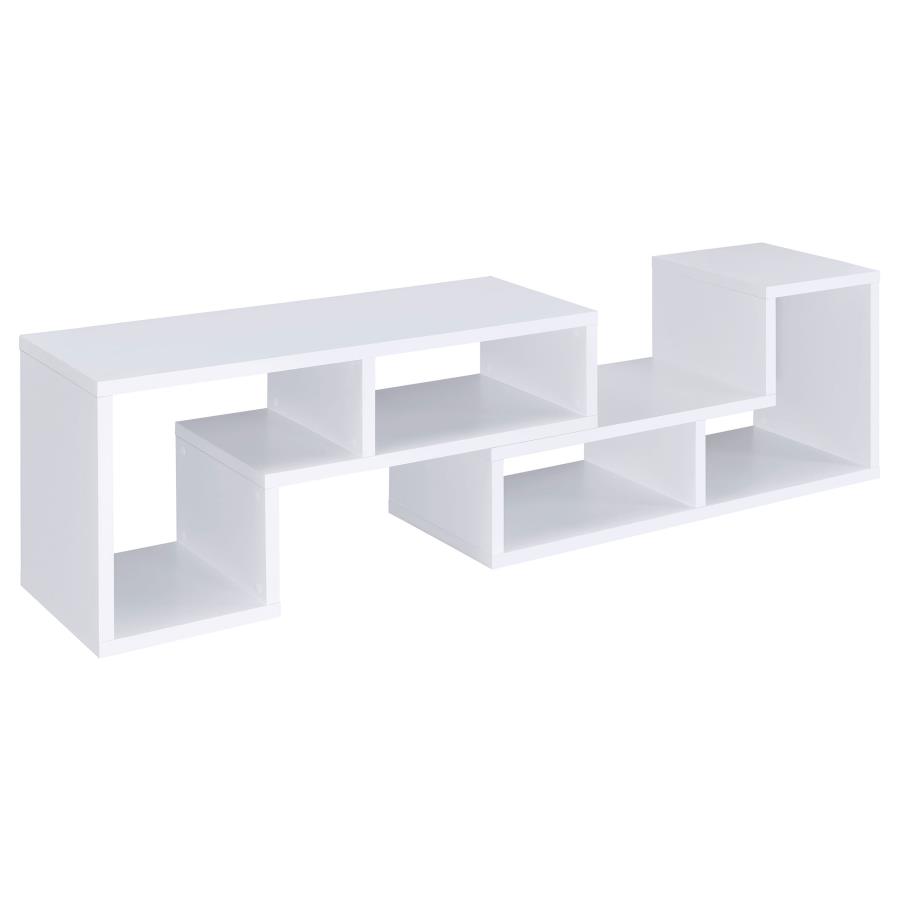 Velma Multipurpose TV Stand and Bookshelf White view 14