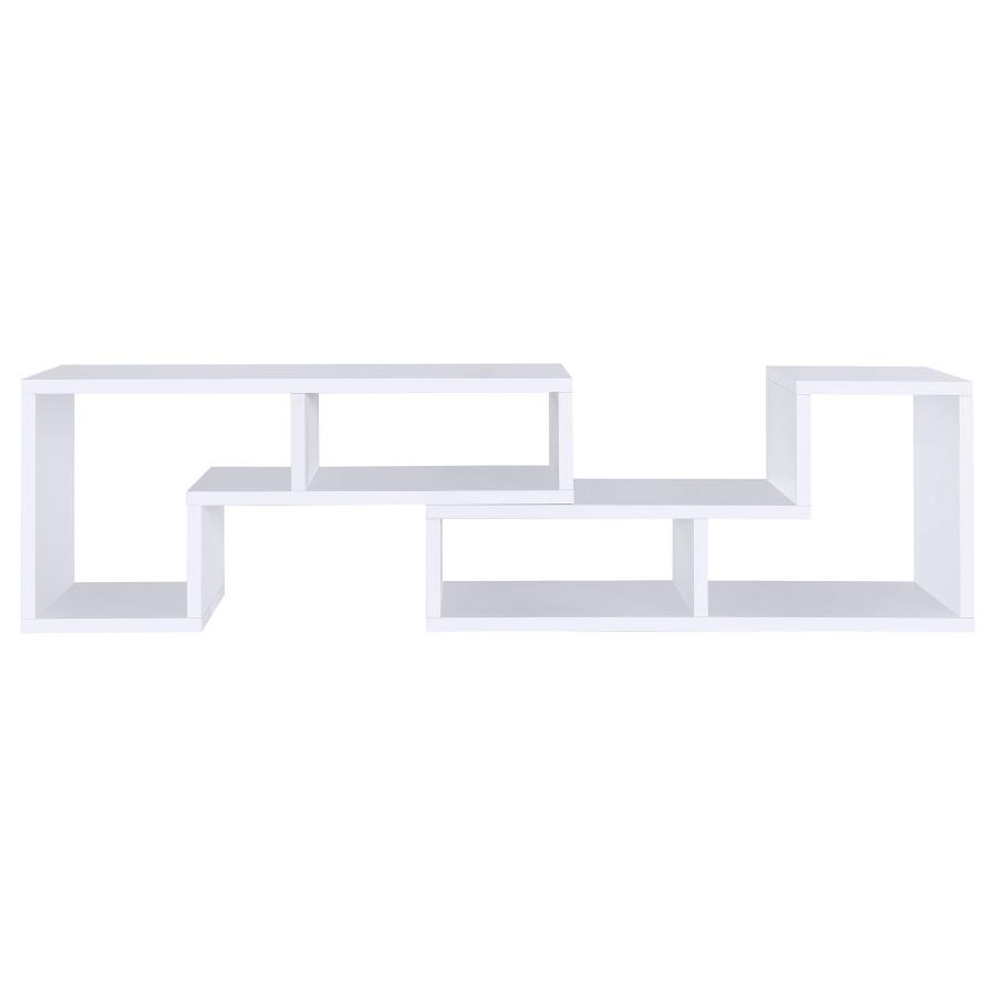 Velma Multipurpose TV Stand and Bookshelf White view 16