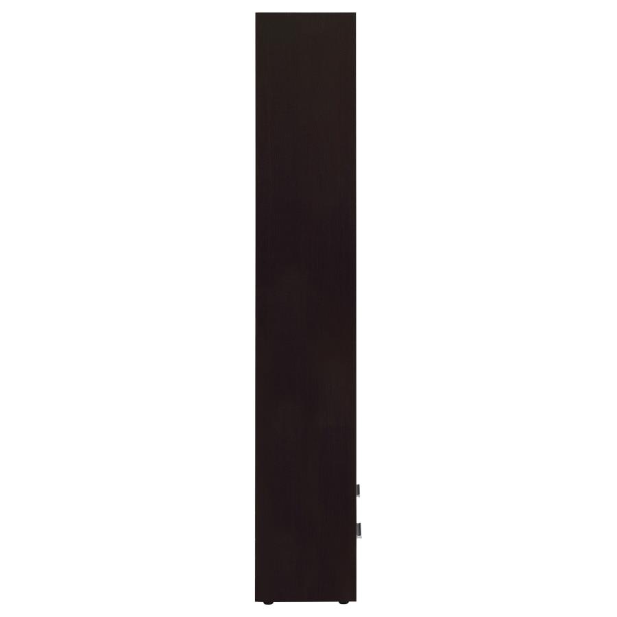 Skylar 71-inch 5-shelf Bookcase with Drawer Cappuccino view 10