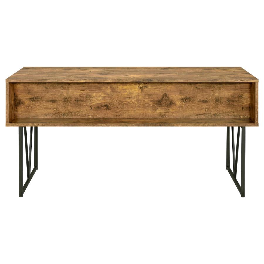 Analiese 63-inch 4-drawer Writing Desk Rustic Nutmeg view 8