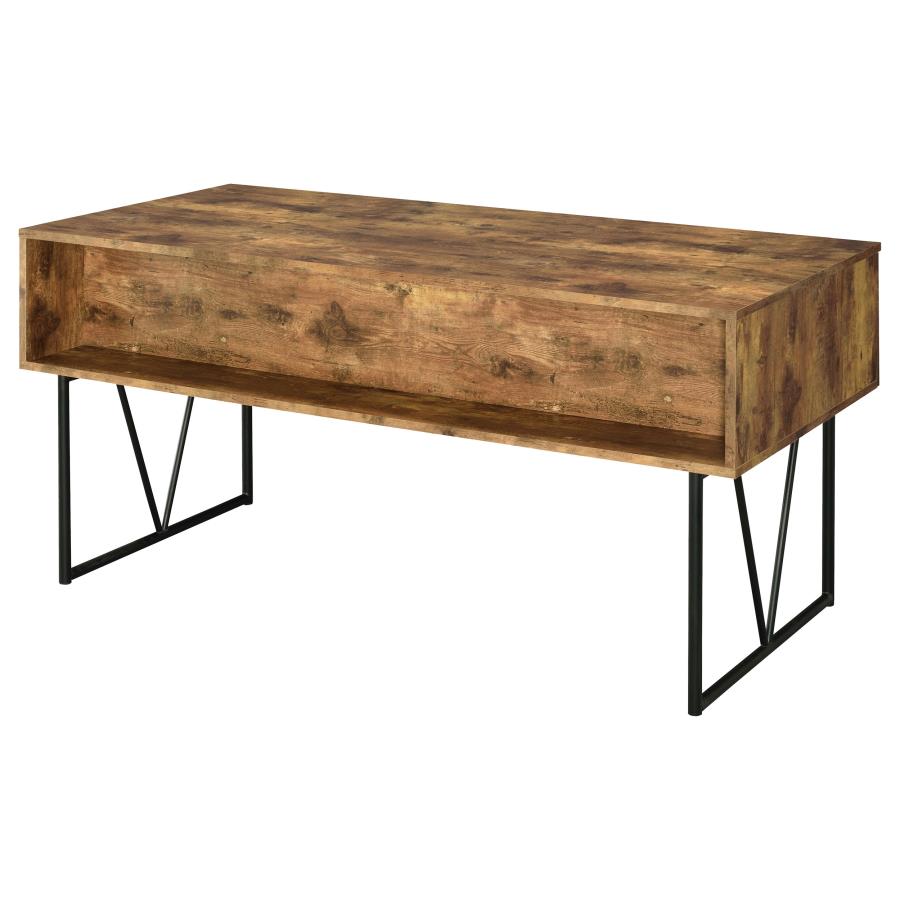 Analiese 63-inch 4-drawer Writing Desk Rustic Nutmeg view 9