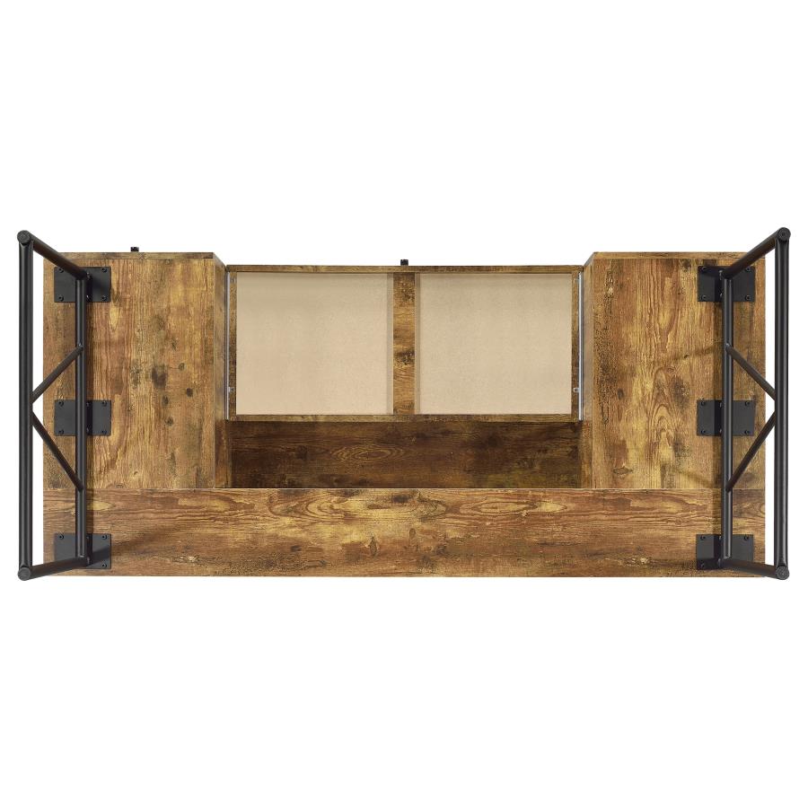 Analiese 63-inch 4-drawer Writing Desk Rustic Nutmeg view 11