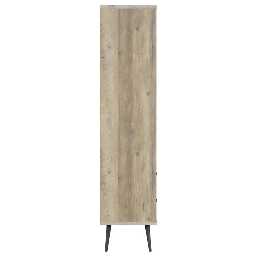 Maeve 70-inch 3-shelf Bookcase with Drawers Distressed Pine view 10