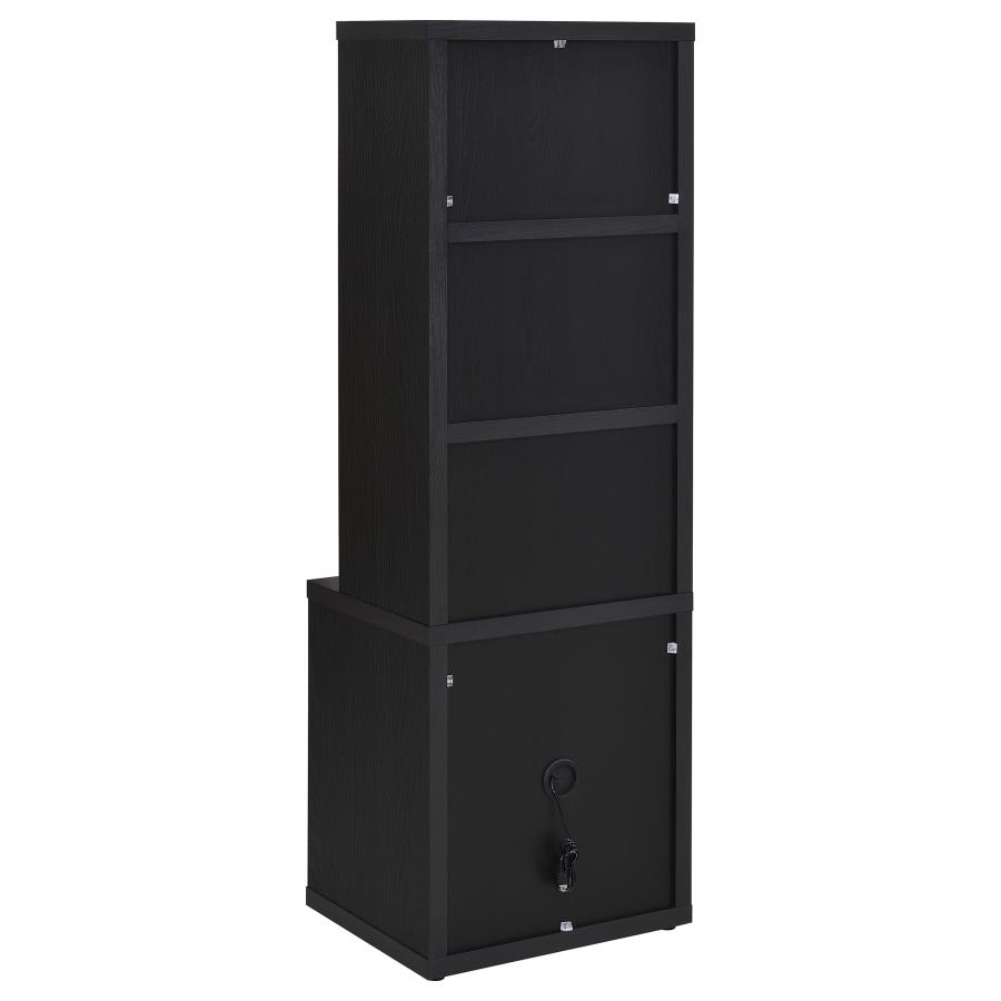 Westpark 3-piece Wall Unit Bookcase Set with USB Black view 8