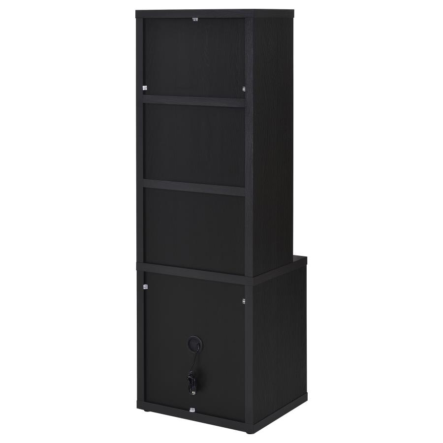 Westpark 3-piece Wall Unit Bookcase Set with USB Black view 9