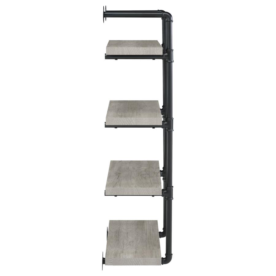 Elmcrest 24-inch 4-shelf Wall Bookshelf Grey Driftwood view 8