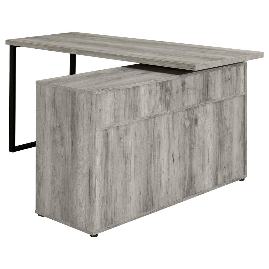 Hertford 59-inch L-Shape Computer Desk Grey Driftwood view 9