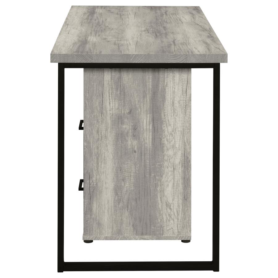 Hertford 59-inch L-Shape Computer Desk Grey Driftwood view 13
