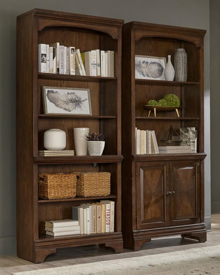 Hartshill 78-inch 5-shelf Bookcase Burnished Oak view 8