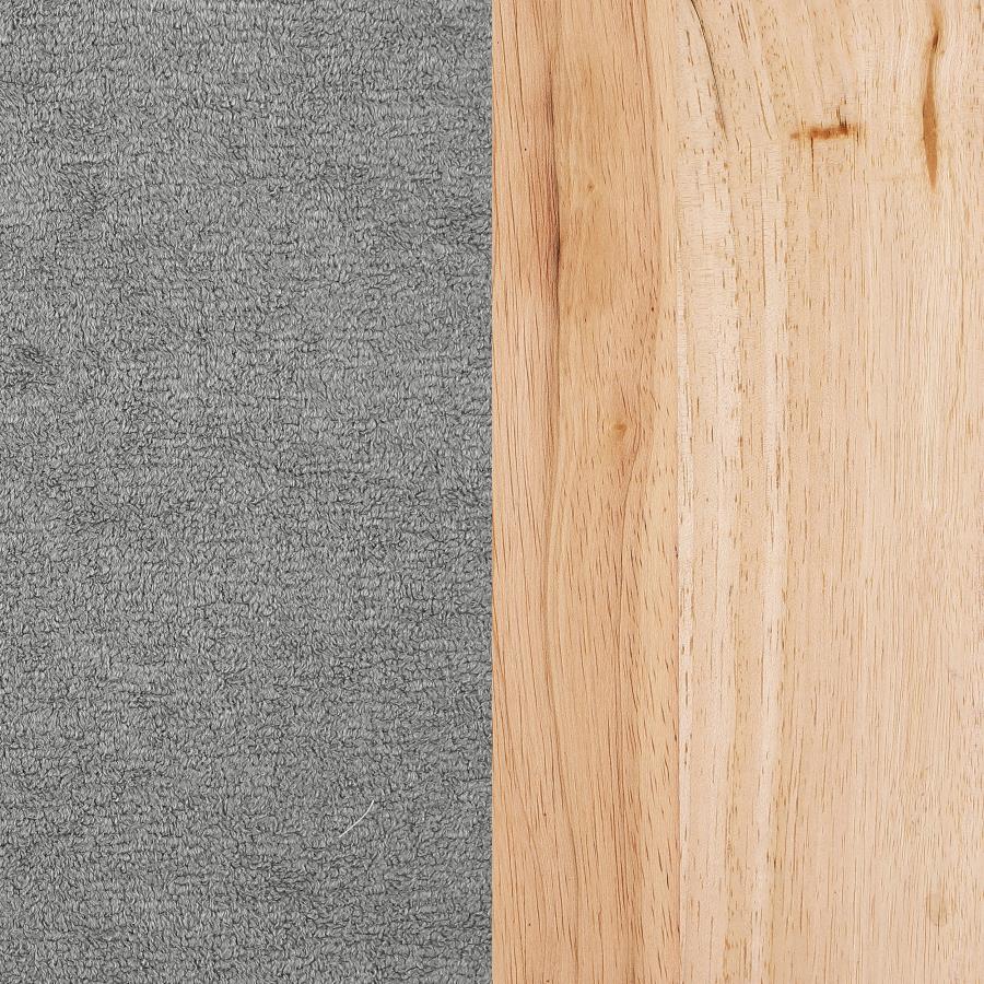 Diego Upholstered Accent Arm Chair with Wood Arms Grey view 11