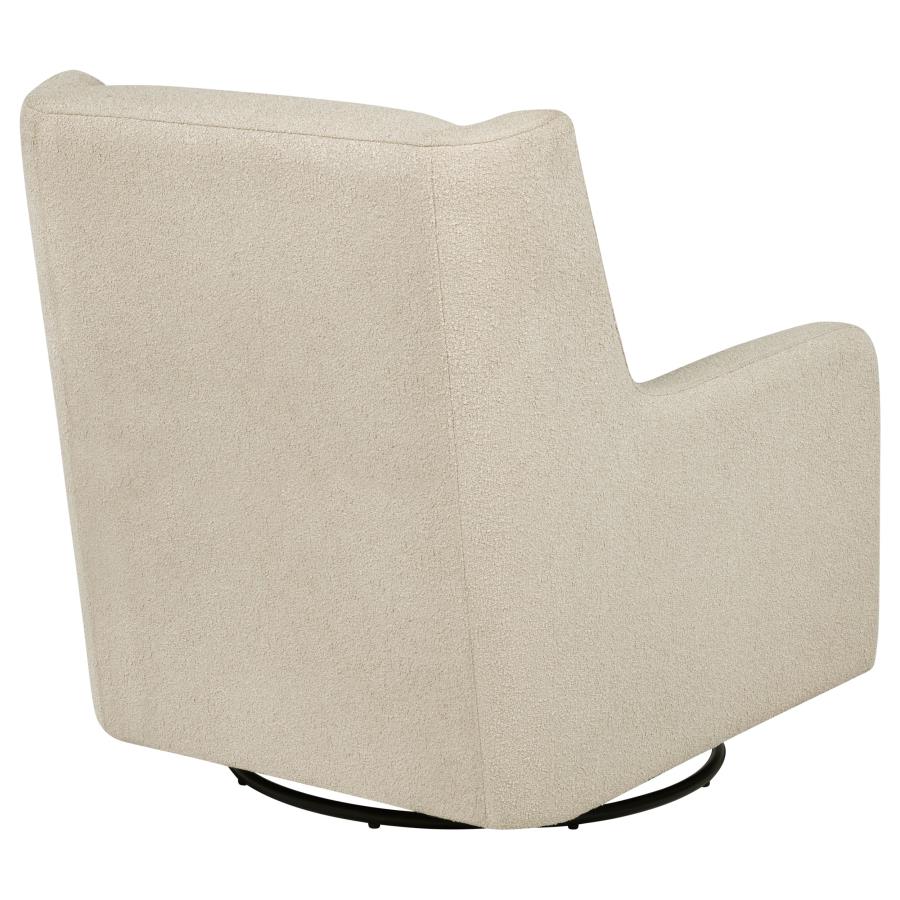 Serra Boucle Upholstered Swivel Glider Sandy Beige view 8
