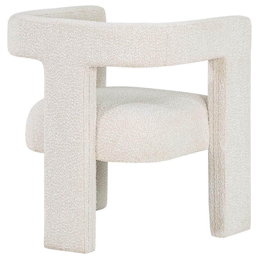 Petra Boucle Upholstered Accent Side Chair White view 8