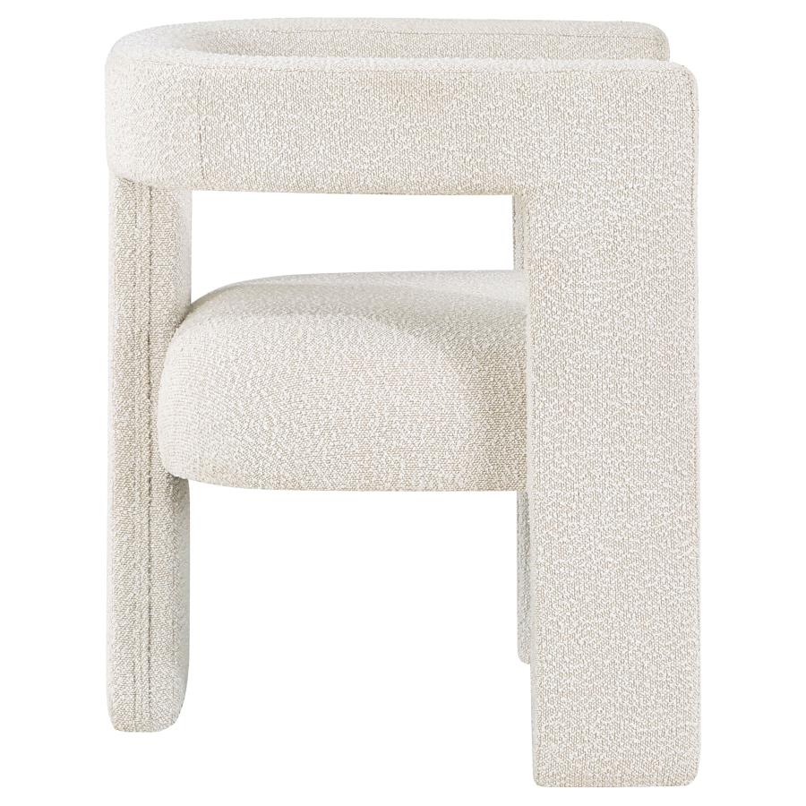 Petra Boucle Upholstered Accent Side Chair White view 9