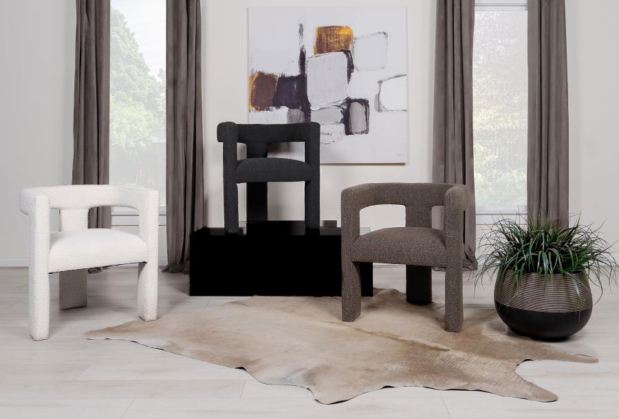 Petra Boucle Upholstered Accent Side Chair White view 12
