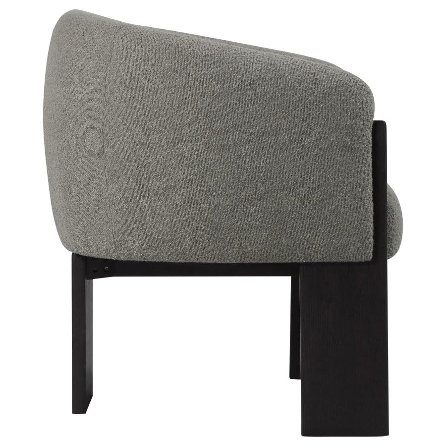 Valdez Boucle Upholstered Barrel Back Accent Chair Brown view 9