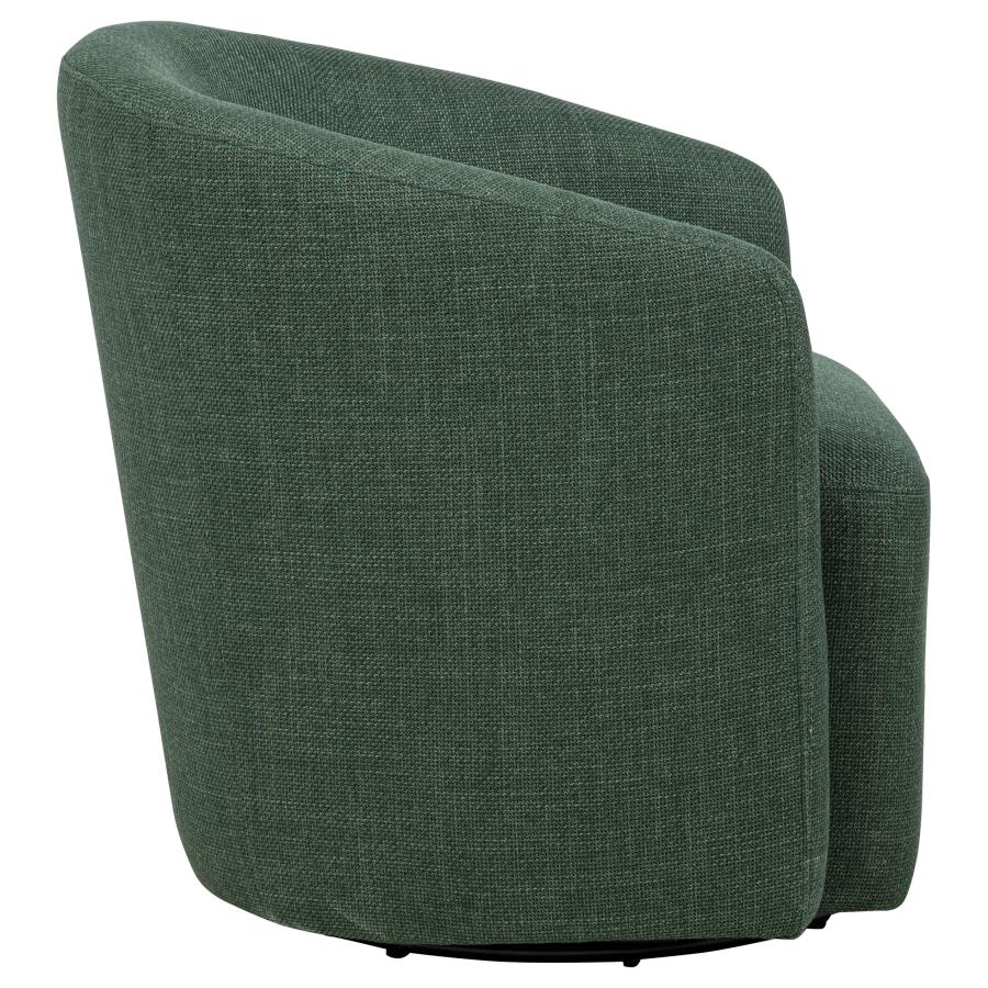 Mossbrook Fabric Upholstered Swivel Accent Chair Green view 8