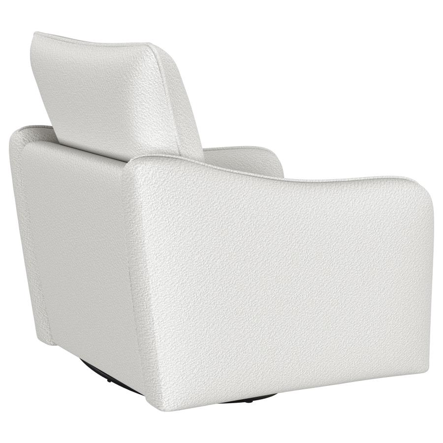Madia Upholstered Sloped Arm Swivel Glider Chair Vanilla view 8