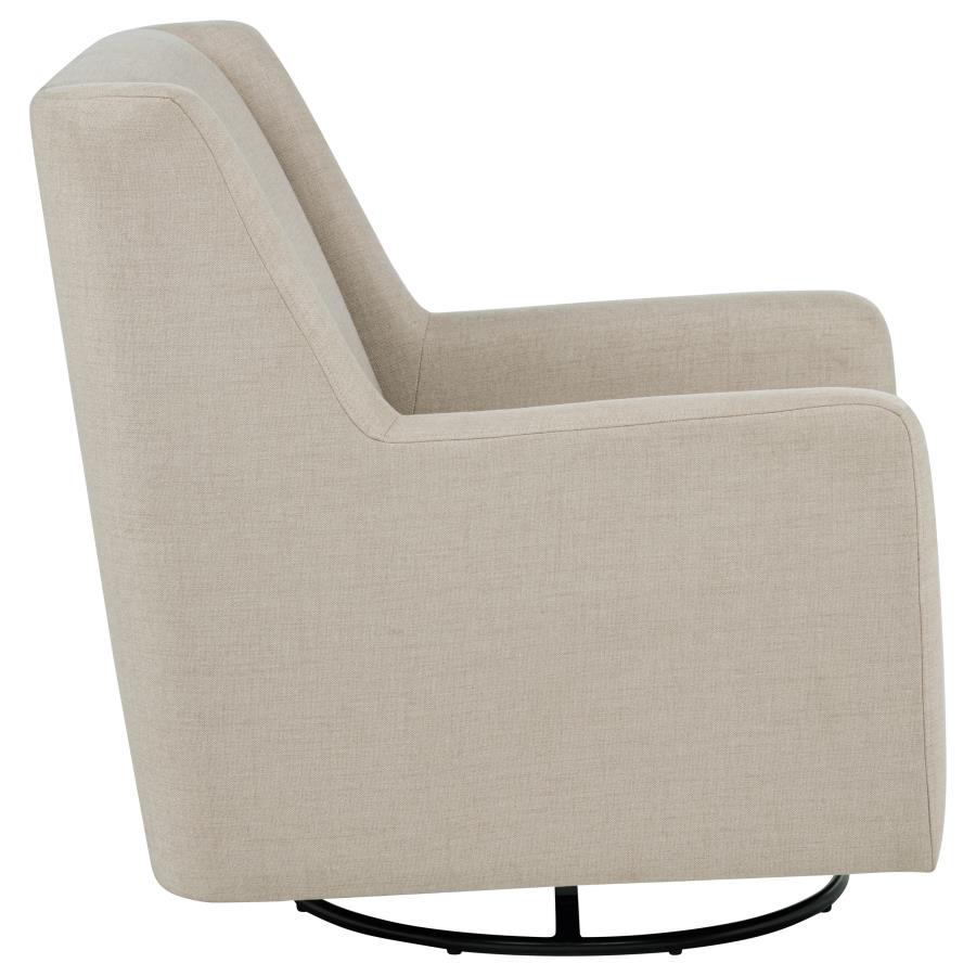 Sorrel Fabric Upholstered Swivel Glider Arm Chair Latte view 8