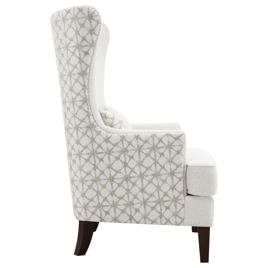Pippin Upholstered High Wingback Accent Chair Latte view 9