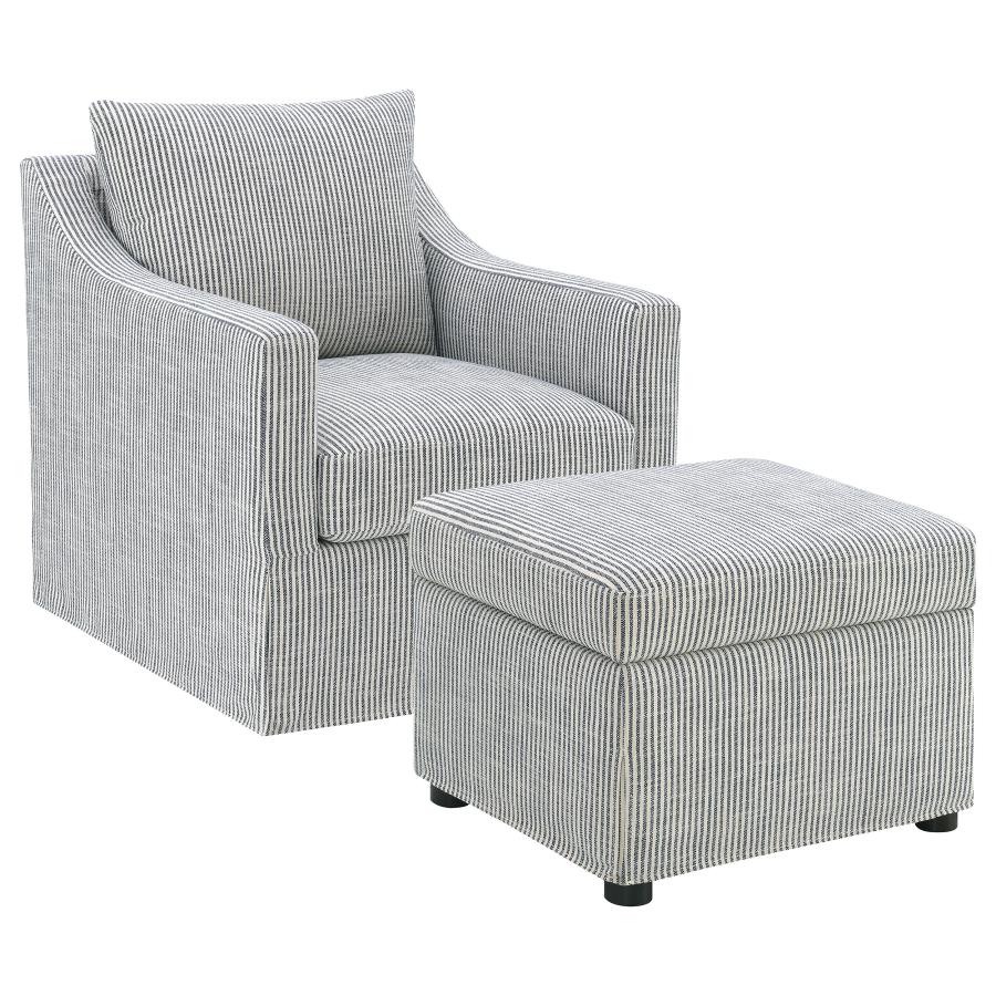 Winter Upholstered Sloped Arm Accent Swivel Chair Grey view 13