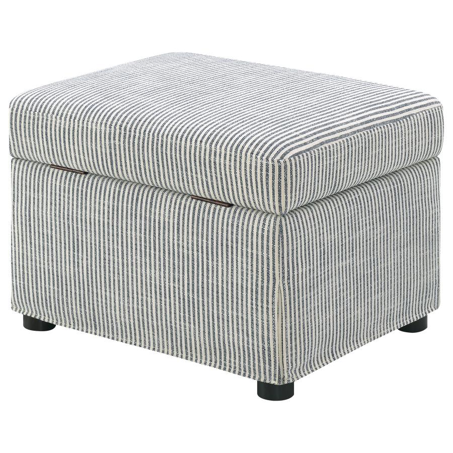 Winter Upholstered Hydraulic Lift Top Storage Ottoman Grey view 9